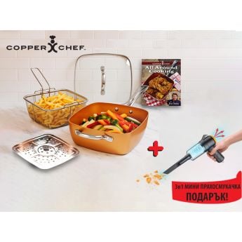 Copper Chef Pan - дълбок тиган с незалепващо покритие