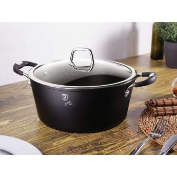 BerlingerHaus BH6124 Black Pro Casserole - тенджера с капак 28см