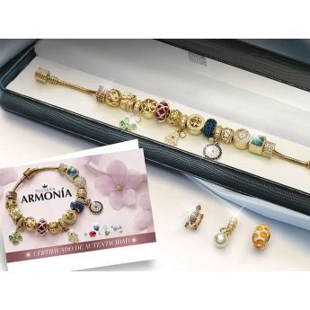 Armonia - гривна с 18K златно покритие, талисмани и кристали Swarovski
