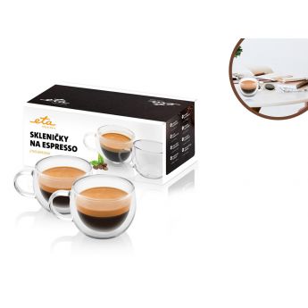 ETA Espresso glasses 2 pcs- чаши за еспресо с двойно дъно 2 бр.