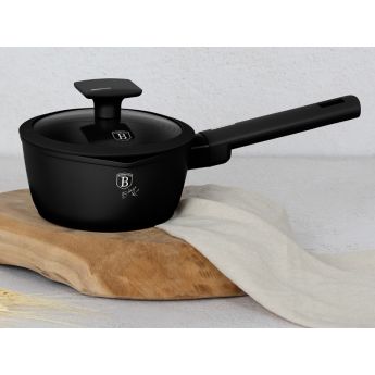 BerlingerHaus BH8175 Matte Black Sauce Pan - касерола с капак 16см