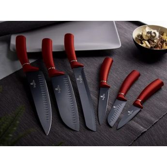 BH2528 Burgundy Knife Set 6pcs - комплект ножове