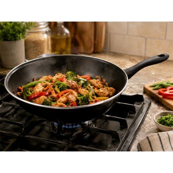 Vitrinor Black Collection Wok 28 cm - уок тиган с емайлирано покритие
