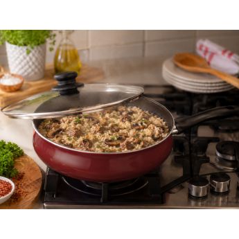 Vitrinor Burgundy Cylindrical Frypan 26 cm- тиган с капак