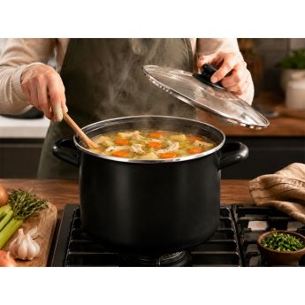 Vitrinor Black Collection High Stewpot 20 cm- дълбока тенджера с капак
