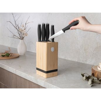 BH2971 Knife Set - сет ножове с бамбукова стойка 6 части