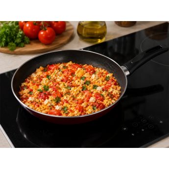 Vitrinor Burgundy Collection Frypan 24 cm-тиган от емайлирана стомана