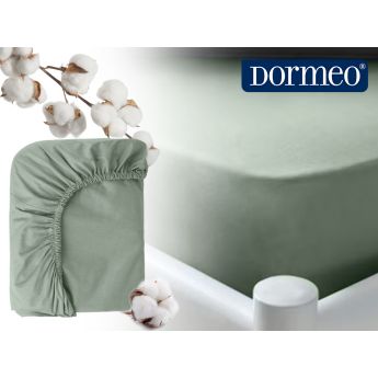 Dormeo Essentials Fitted Sheet 200/200 - памучен чаршаф с ластик зелен