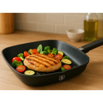 BH8183 Matte Black Grill Pan - грил тиган 28см